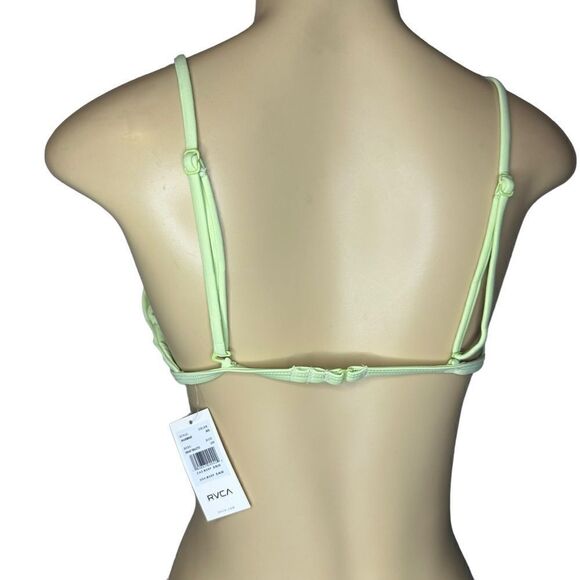 NWT RVCA SOLID lime green MULTI-WAY TRILETTE BIKINI TOP large - Picture 4 of 5